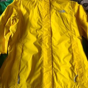 Like new yellow northface womens jacket size small